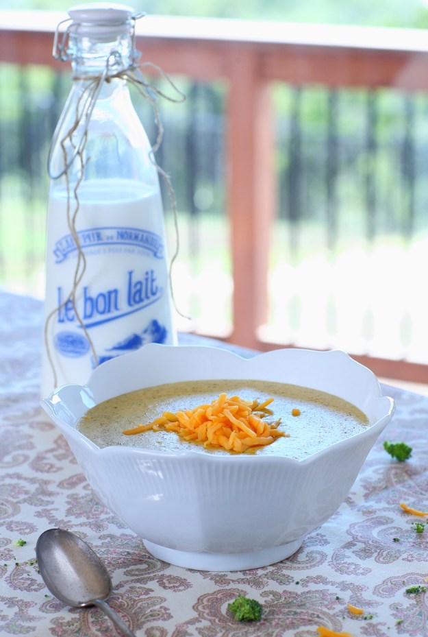 Roasted Broccoli and Cheddar Bisque from Modern Mrs. Cleaver