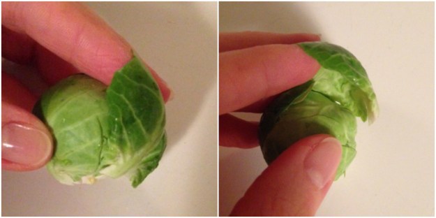 Peeling Brussels Sprout Leaves