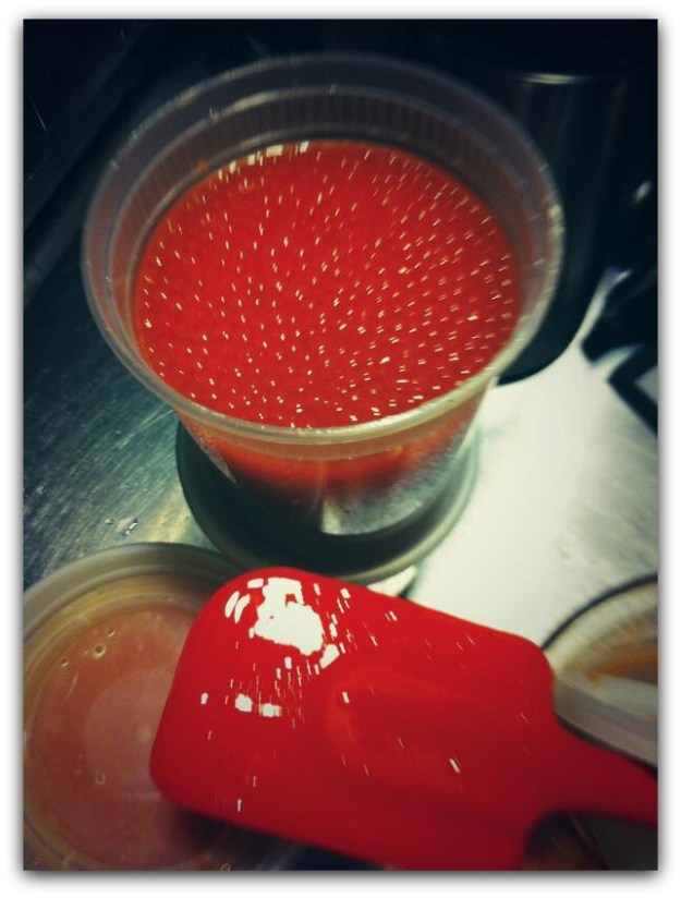 Ethan and Tobias' Texas Pete Hot Sauce, Prepared for the FEAST Portland Food Festival. HIC Essentials Silicone Spatula Used to Prepare.