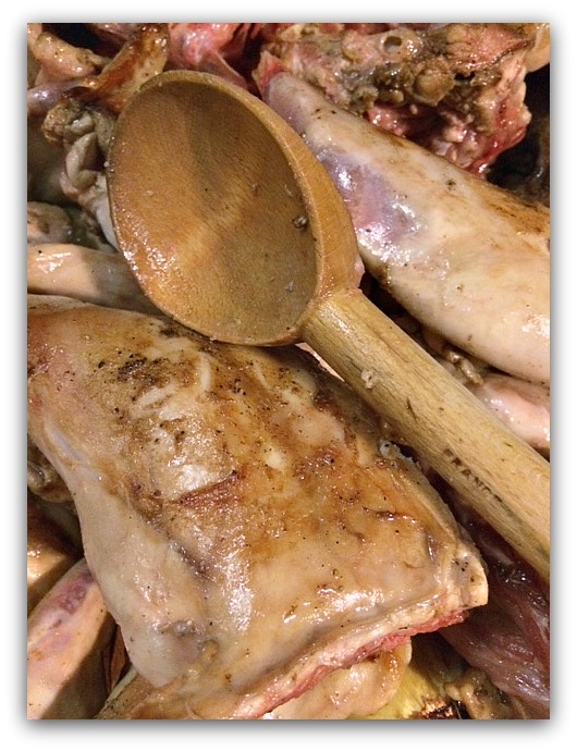 Braise of Rabbit with HIC's French Beechwood Spoon