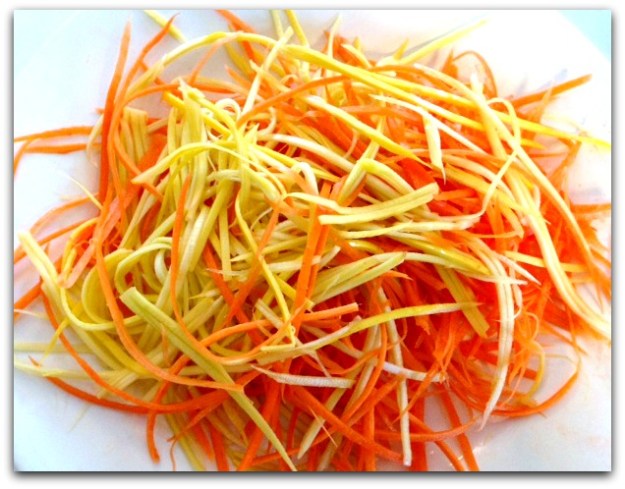 Veggie Pasta Made with a Julienne Peeler