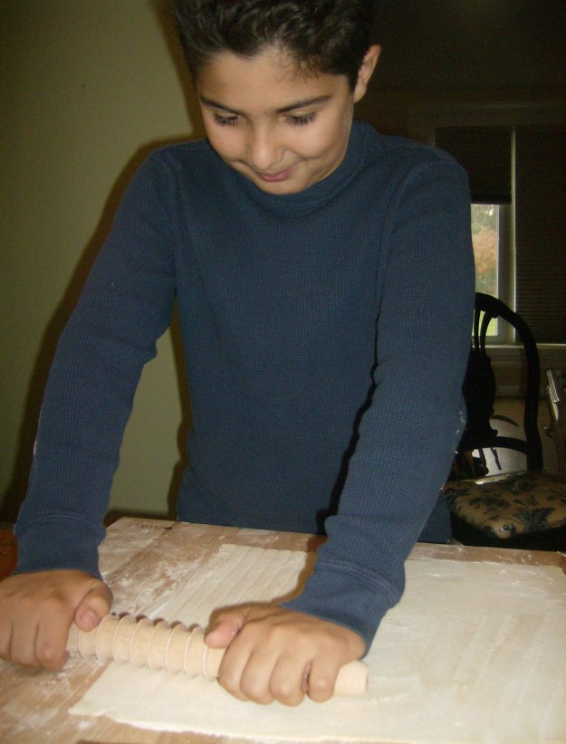 Fante's Cousin Arturo’s Pasta Pin in Use